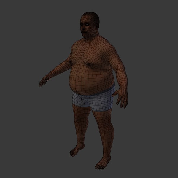 3D fat man - TurboSquid 1543707