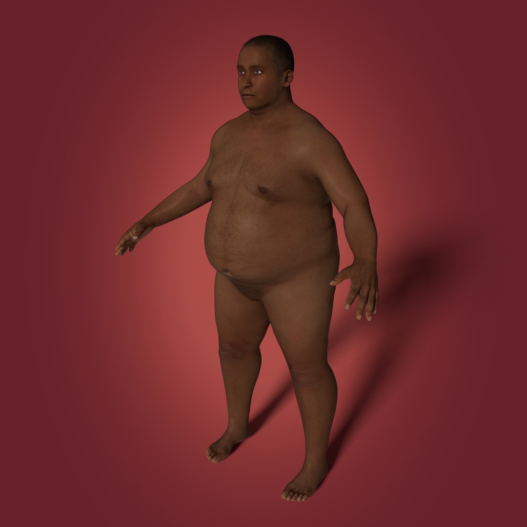 3D Fat Man - TurboSquid 1543707