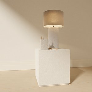 3D Table and lamp set model