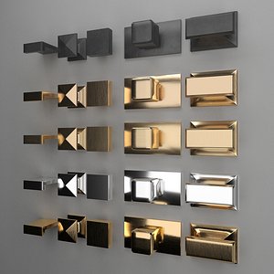 3D handles knobs model