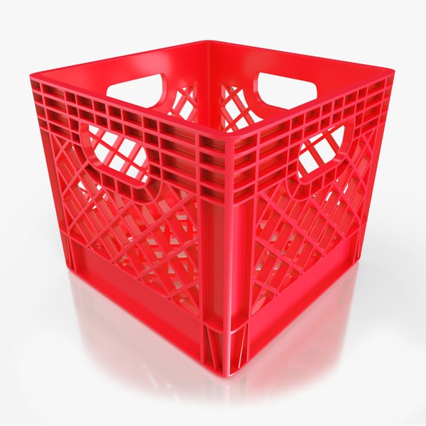 red milk crate 3D