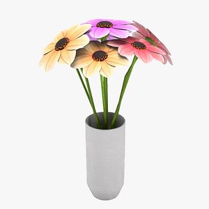 3D flower dahlia happy