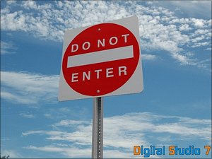 1 sign - do not enter - max 4