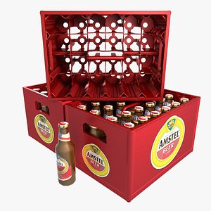 beer bottles crate 3d dxf