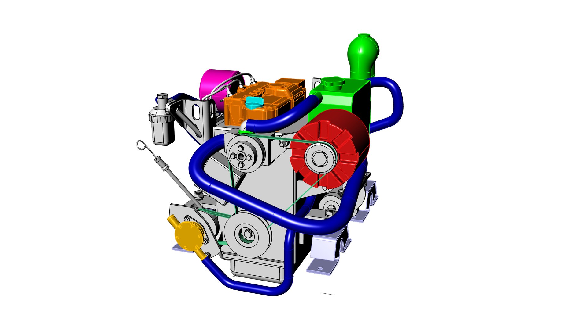 Yanmar Marine Diesel Engine 3D Model - TurboSquid 1582943
