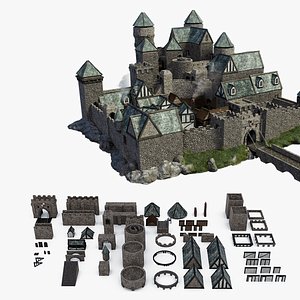 Medieval Castle Keep Modular Kitbash Pack