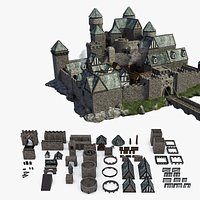 Medieval Castle Keep Modular Kitbash Pack