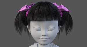 3d realistical hairstyle