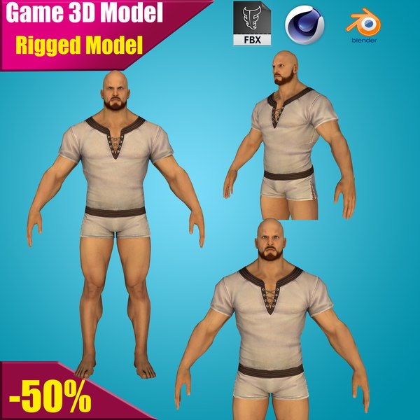 modelo 3d Cuerpo masculino realista - aparejado - TurboSquid 1671531