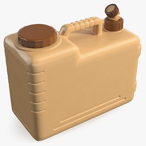 3D Ribbed Utility Water Container Beige model