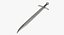 swords warrior falchion 3D