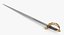 swords warrior falchion 3D