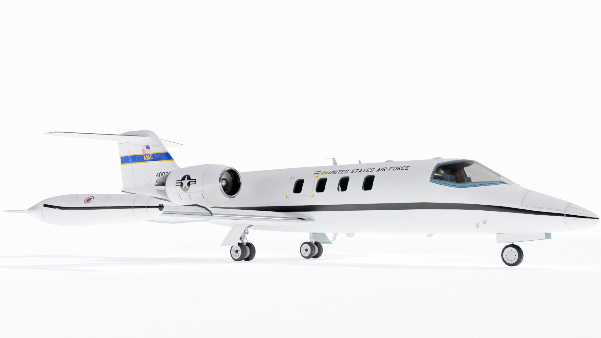 C21a Lear Jet Air Force 3d Model