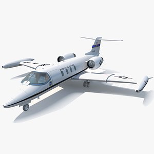 c21a lear jet air force 3d model
