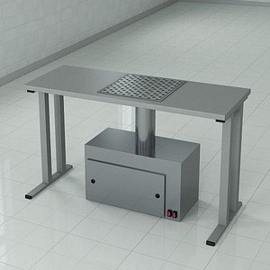 3d model table integrated working surface
