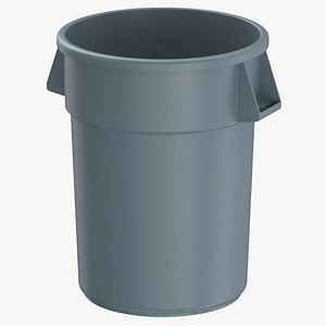 3D Garbage Canister Round Plastic Clean and Dirty