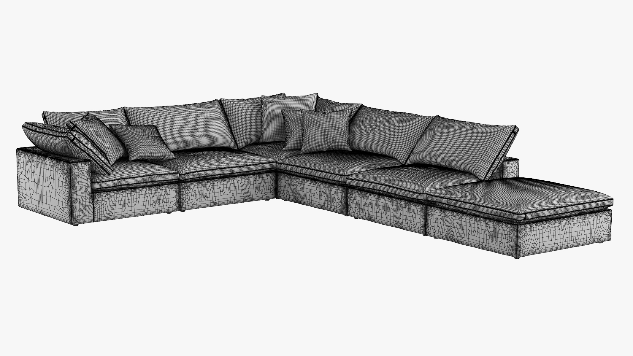 Restoration hardware cloud modular model TurboSquid 1336892