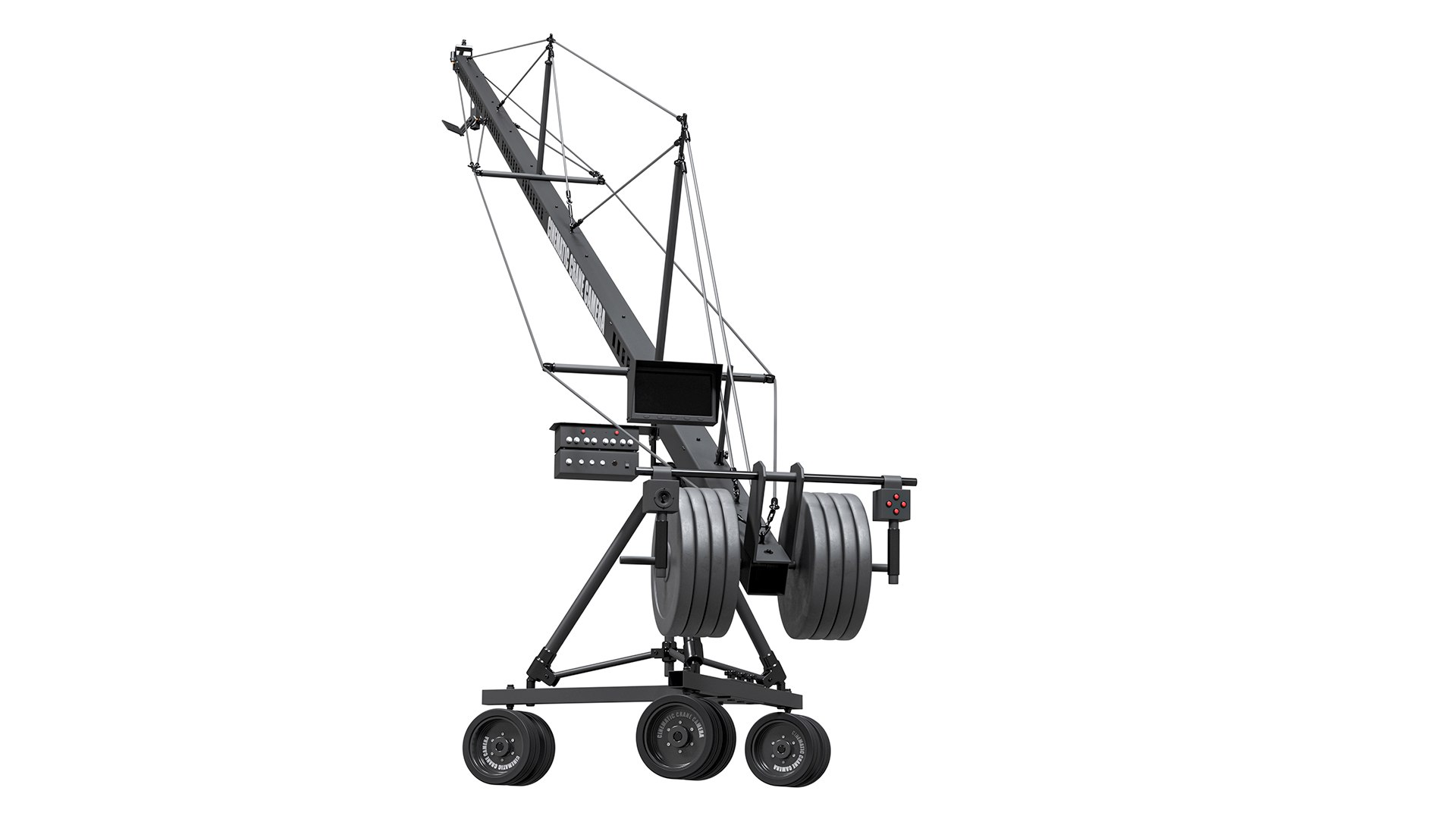 3D Model Cinematic Crane Camera Black TurboSquid 2147872