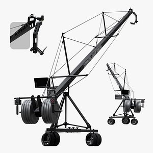 Cinematic crane camera black