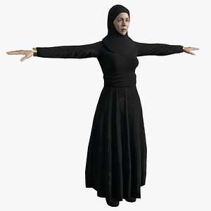 Arabic Female Rigged Game ready