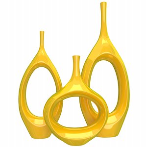 3D model decor tabletop hollowed vases