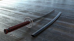 samurai sword katana 3D model