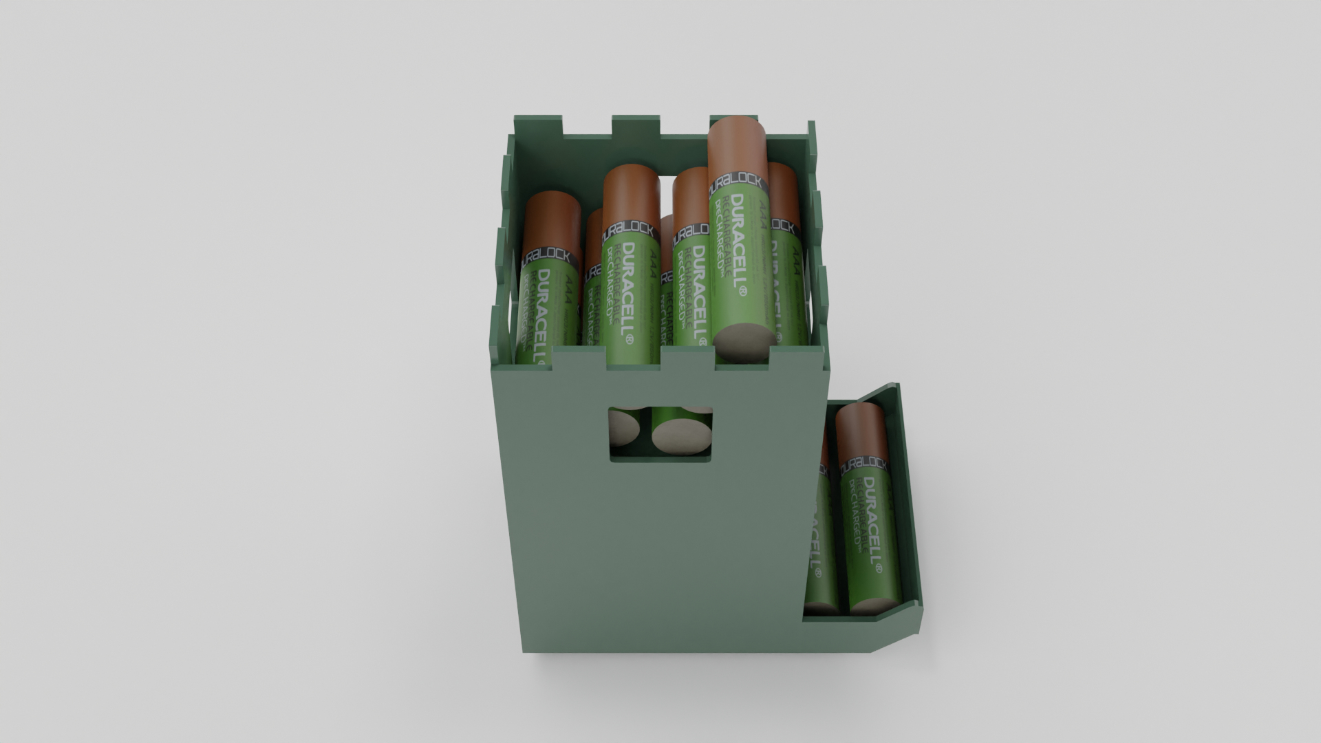 3D AA Battery Holder model TurboSquid 2012396