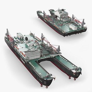 Pioneering Spirit Construction Vessel Allseas 3D