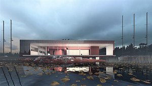 3D Modern Lake House model