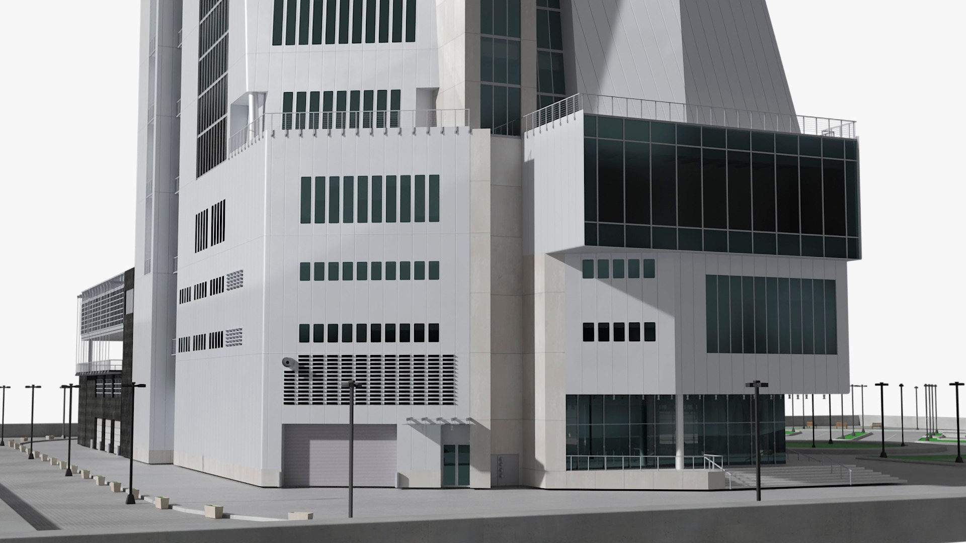 Futuristic Research Center On Urban Site Model - TurboSquid 2385258