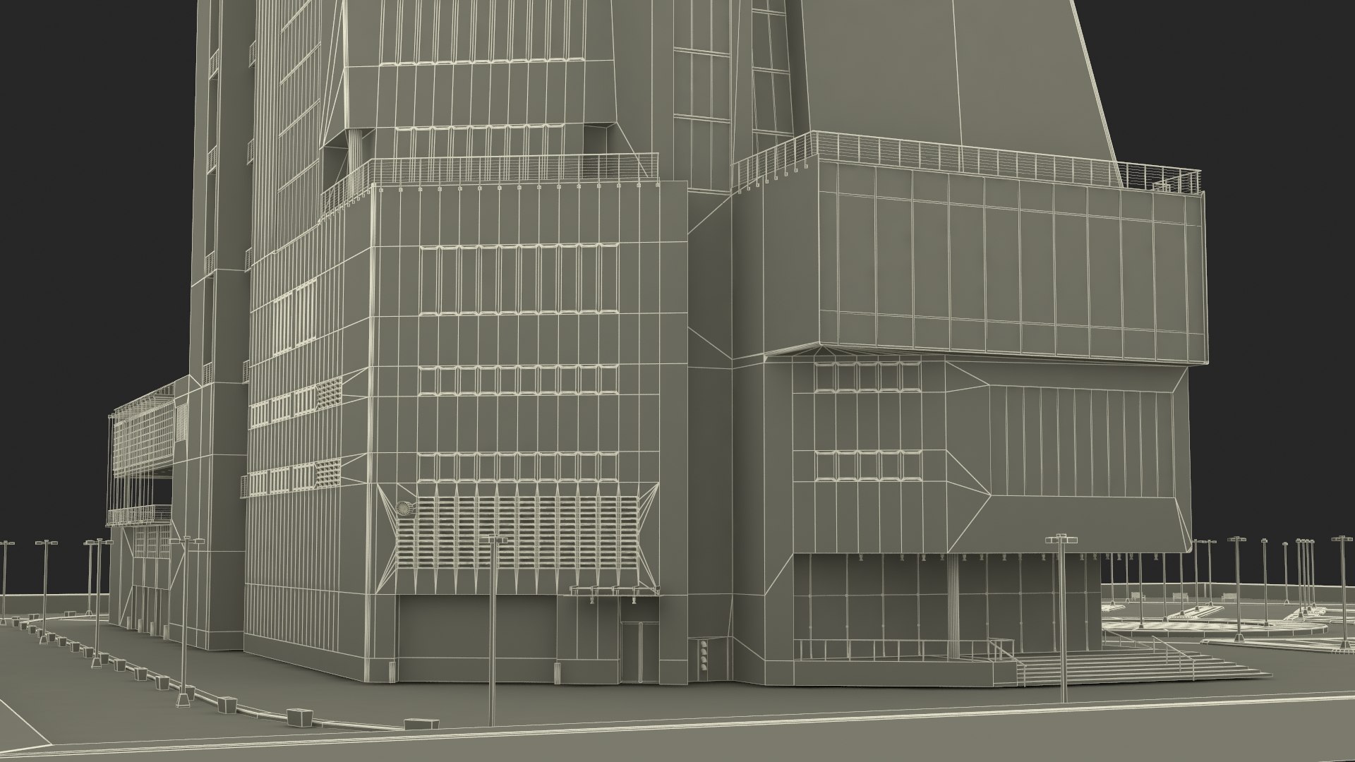 Futuristic Research Center On Urban Site Model - TurboSquid 2385258