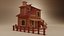 Casa low poly del selvaggio West