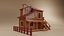 Casa low poly del selvaggio West