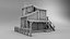 Casa low poly del selvaggio West