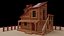 Casa low poly del selvaggio West
