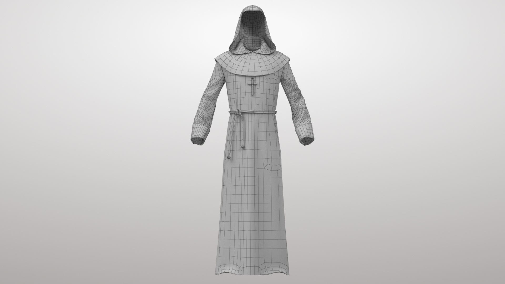 Monk Robe 1v PBR 3D - TurboSquid 1797021