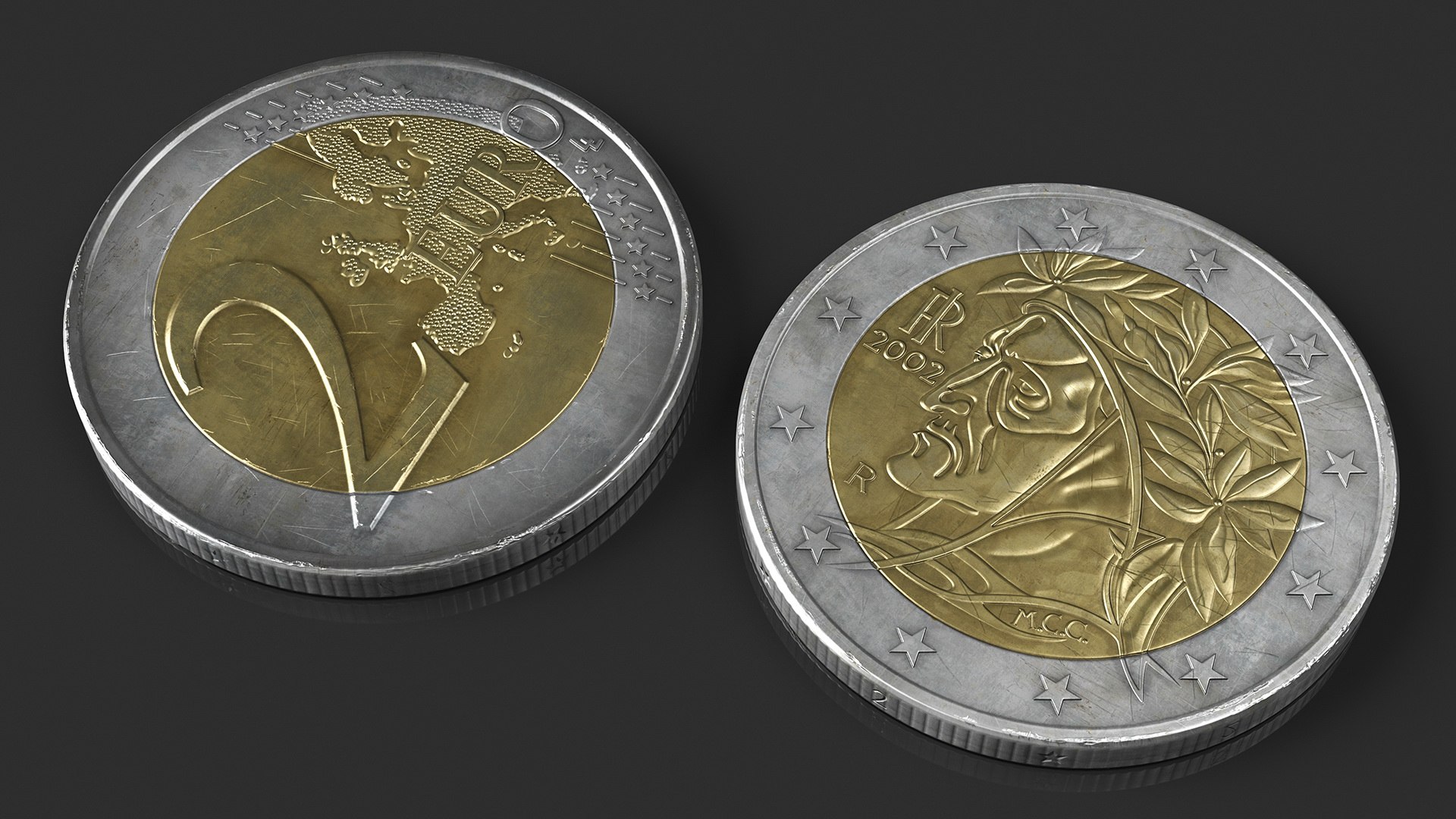 3D Italy BiMetallic 2 Euro Coin model https://p.turbosquid.com/ts-thumb/PE/8Tva16/bS/italybimetallic2eurocoinc4dmodel007/jpg/1698522808/1920x1080/fit_q87/414ec7527d7c9abe168dfa77f89224ca78e23fdf/italybimetallic2eurocoinc4dmodel007.jpg