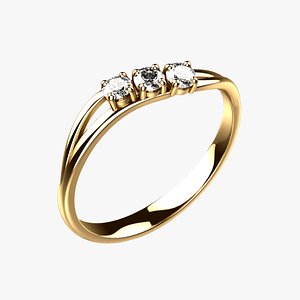Golden Ring With Diamonds Free