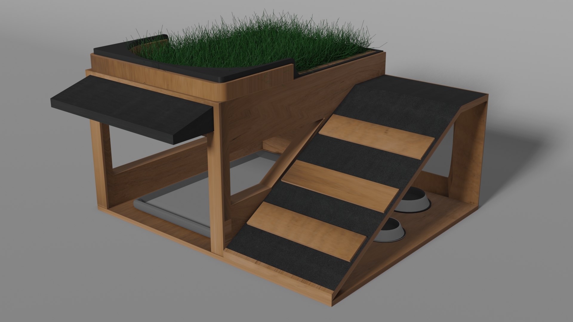 3D Model Cute Dog Cat House TurboSquid 1511284