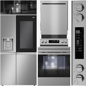 LG Appliance Collection 11 LRIN6323YE MVEF1337F LRSOC2306S LDNPH654S 3D