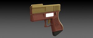 3d concept conceptual gun