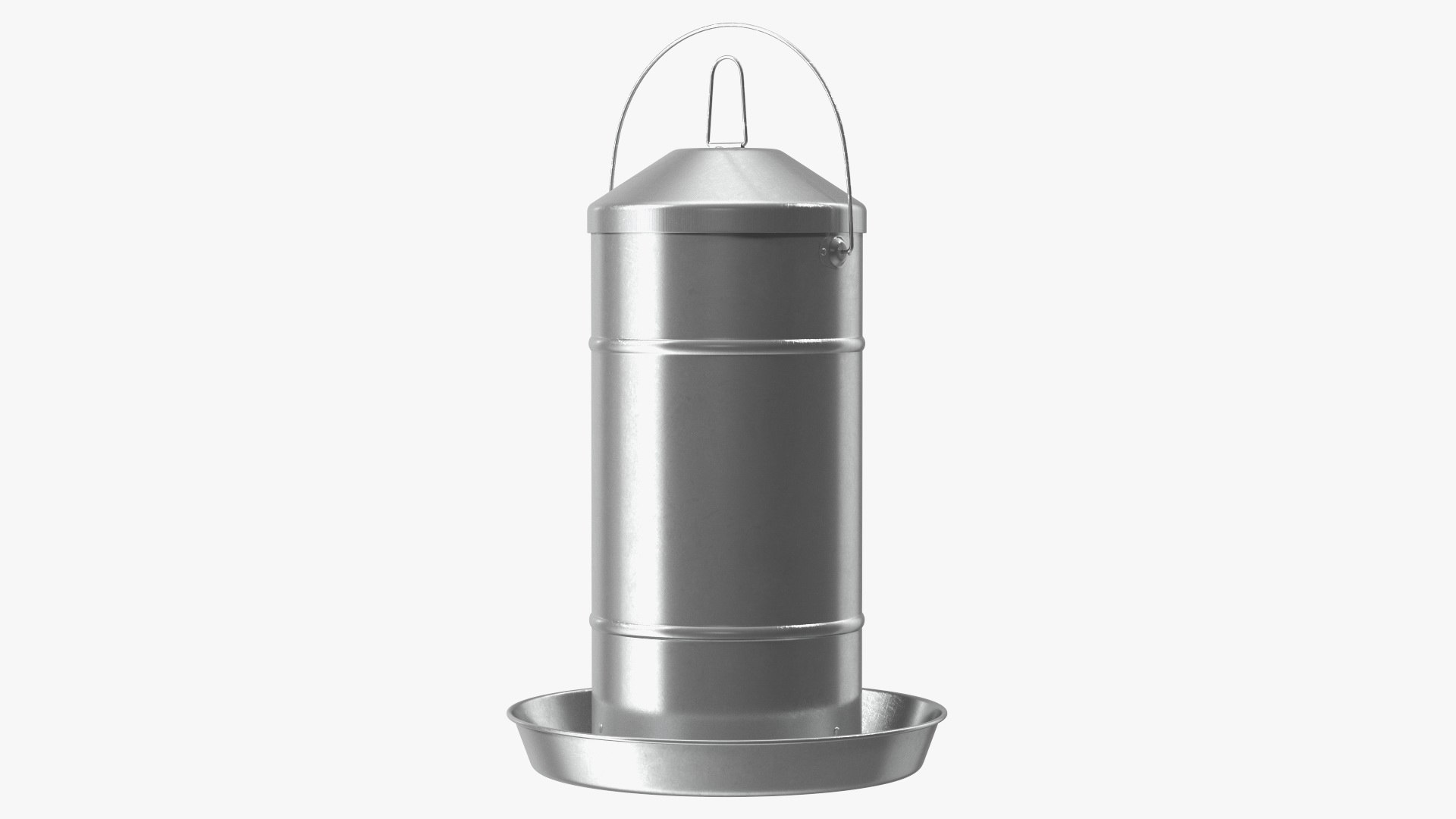 Metal Chicken Feeder 44Lbs 3D model preview