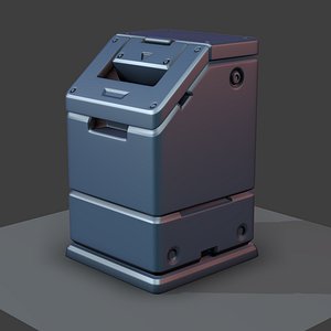 Sci-fi Trash Can (bin , bucket, dumpster)