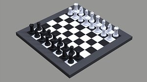 Playing Wooden Chess - Free 3D Model by Namora2003