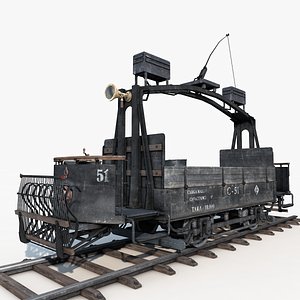 3d model old tram repair
