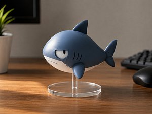 3D Cute Stylized Cartoon Shark - 3D Printable Character