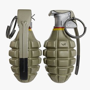 american mk2 fragmentation hand 3D model