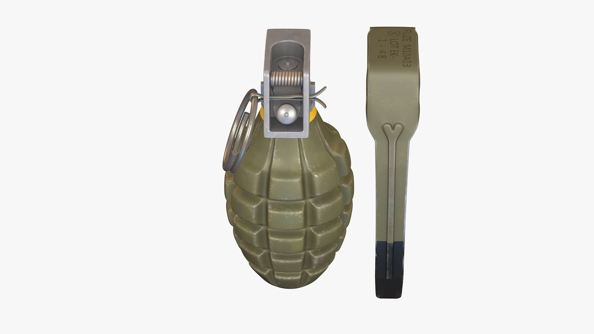American Mk2 Fragmentation Hand 3D Model - TurboSquid 1448158