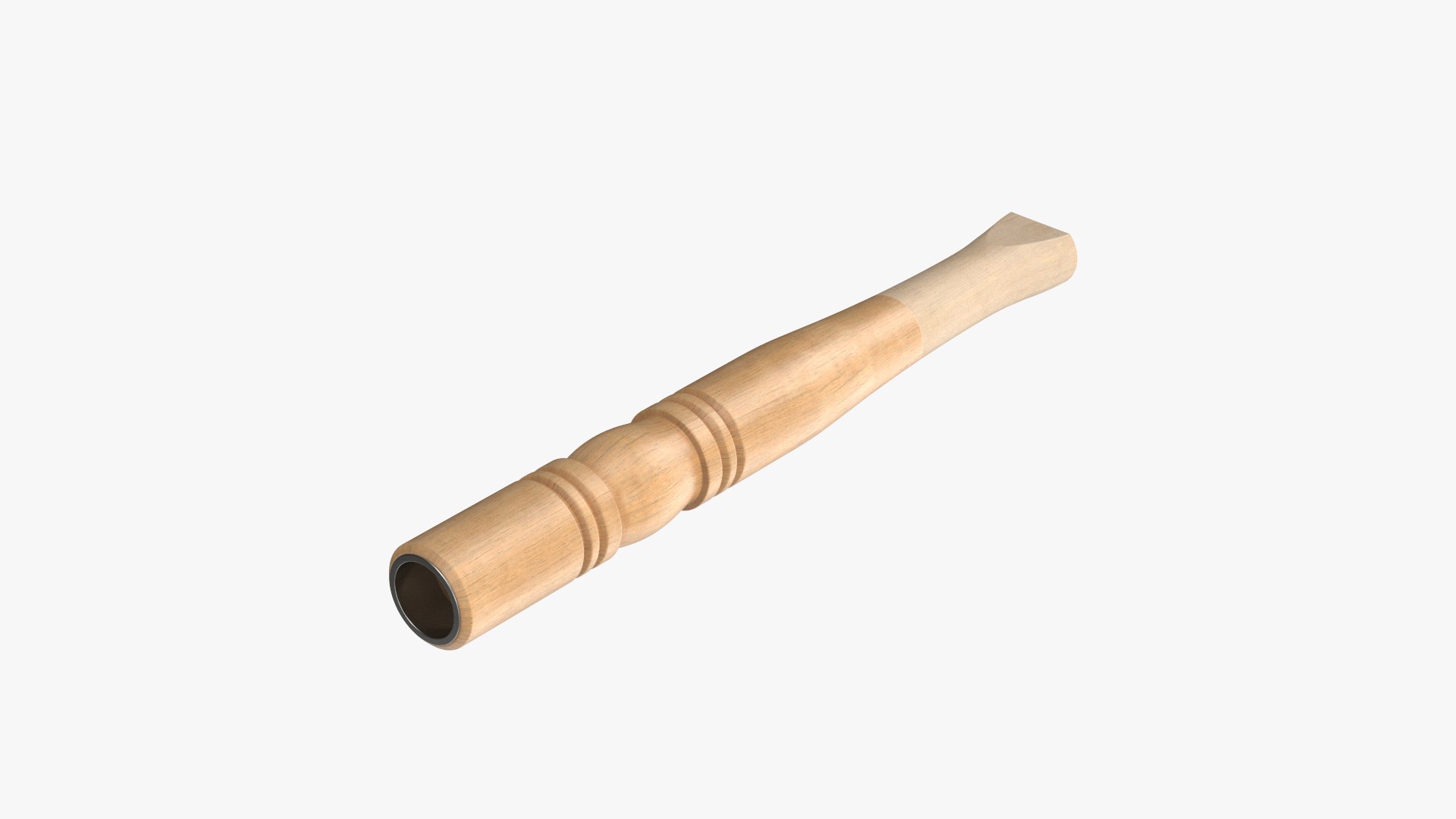 Wooden Cigarette Holder Short Light 3D model preview
