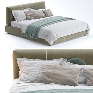 3D model sanders upholstered bed ditre